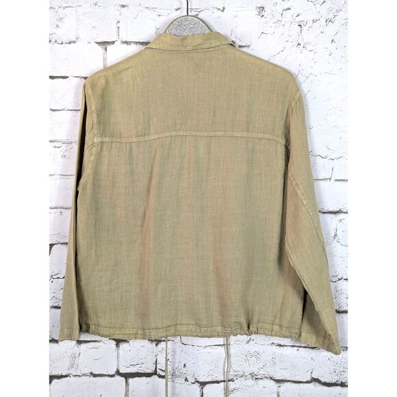 VINTAGE CAROLE LITTLE SPORT Safari Cargo 100% Linen Maxi Dress & Jacket USA M/L - Picture 4 of 9